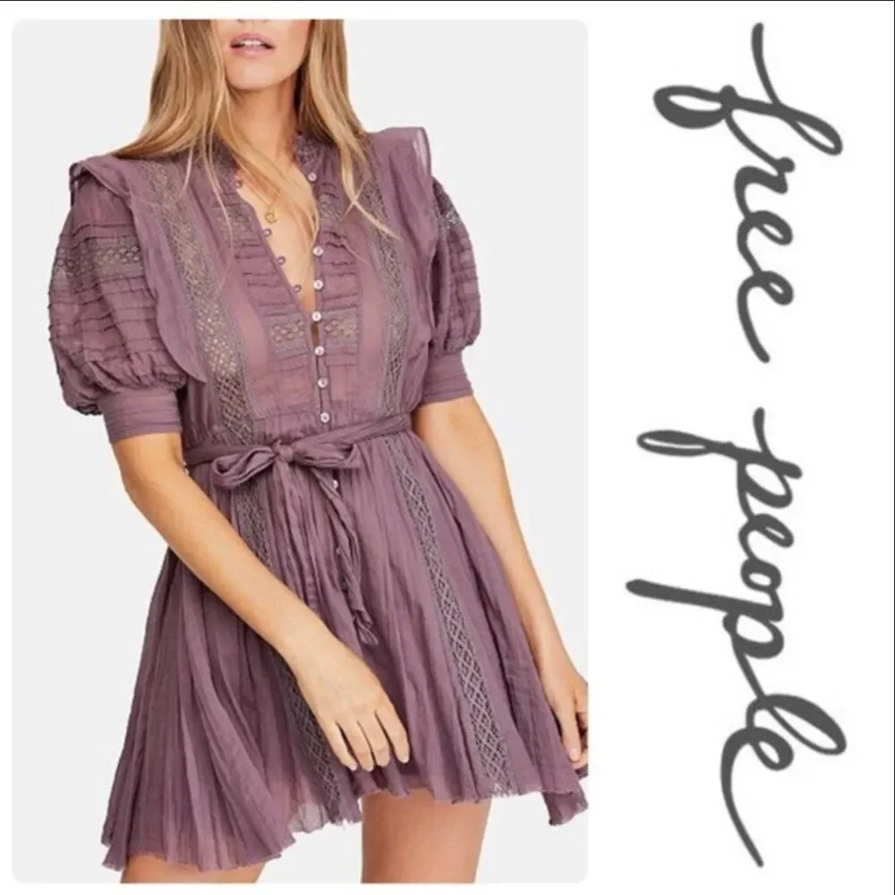 NWT Free People One Sydney Lace Dress Size M